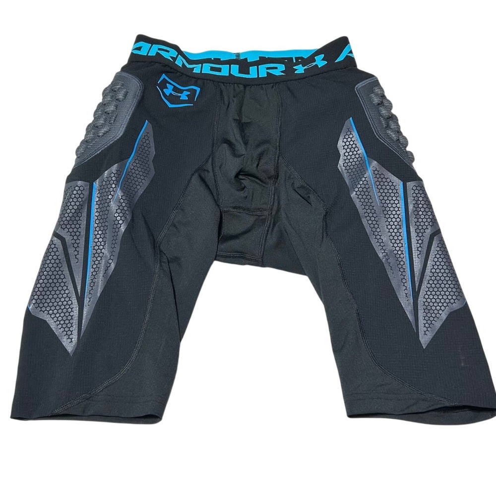 Under Armour HeatGear Gameday Armour Padded Compression Shorts Mens Medium Black